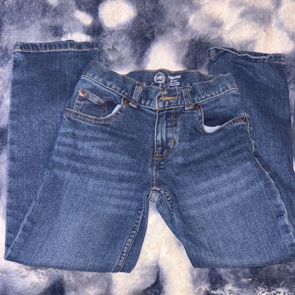 Wrangler Medium Blue Straight-Leg Denim Jeans